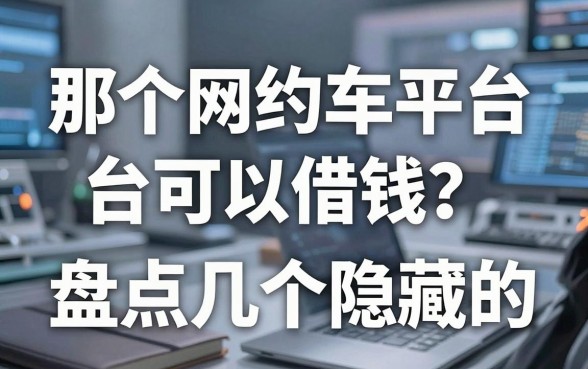 那个网约车平台可以借钱？盘点几个隐藏的借款路子