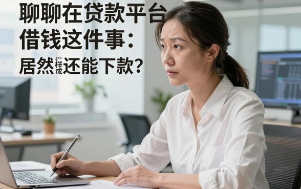 聊聊在贷款平台借钱这件事:征信花成这样居然还能下款?