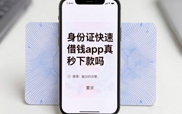 手机和身份证快速借钱app真的能秒下款吗