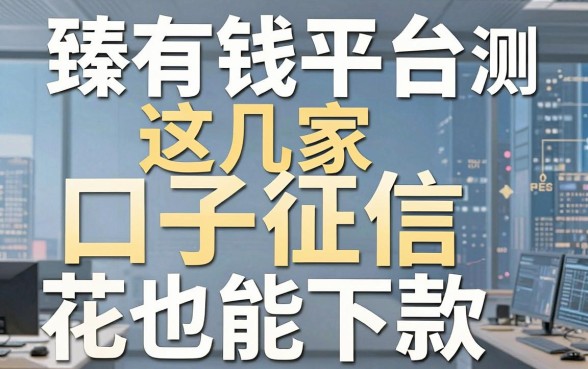 臻有钱平台借钱实测：这几家口子征信花也能下款