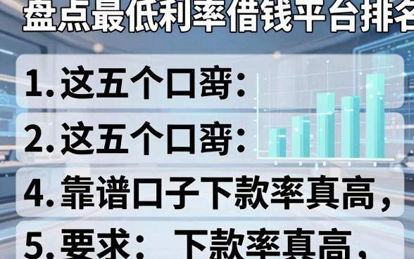 盘点最低利率借钱平台排名,这五个靠谱口子下款率真高