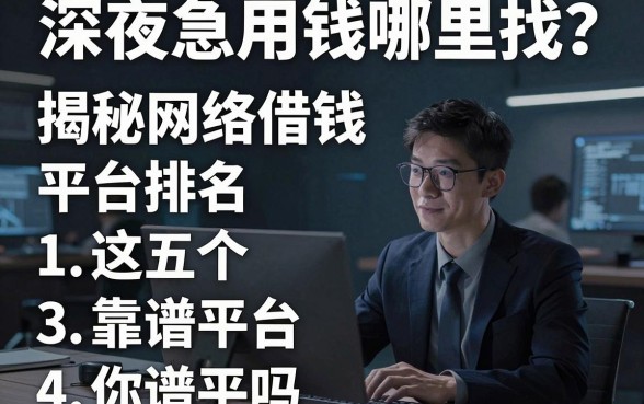 深夜急用钱哪里找？揭秘网络借钱平台排名，这五个靠谱平台你知道吗？