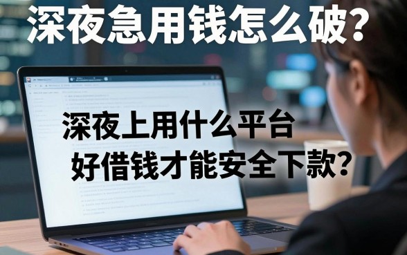 深夜急用钱怎么破？电脑上用什么平台好借钱才能安全下款？