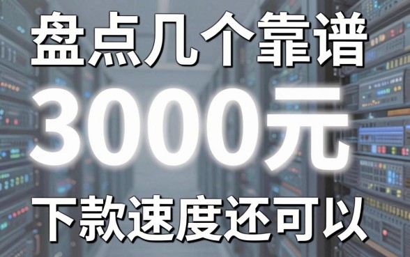 盘点几个靠谱的借钱平台3000元，下款速度还可以