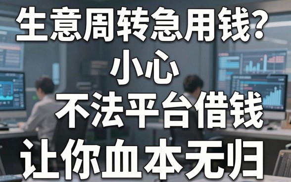 生意周转急用钱?小心不法平台借钱让你血本无归