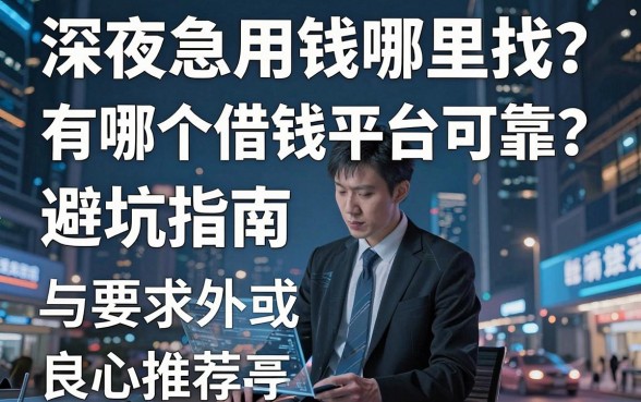 深夜急用钱哪里找？有哪个借钱平台可靠？避坑指南与良心推荐