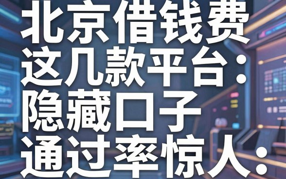 揭秘北京免费借钱平台：这几款隐藏口子通过率惊人