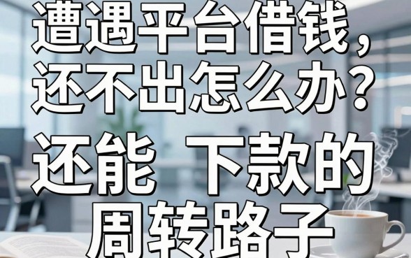 遭遇平台借钱还不出怎么办？分享几个还能下款的周转路子