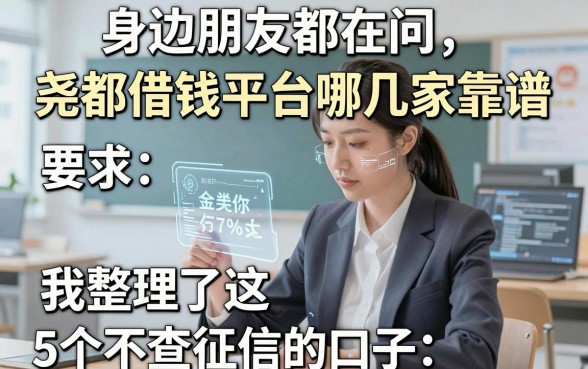 身边朋友都在问尧都借钱平台哪几家靠谱，我整理了这5个不查征信的口子
