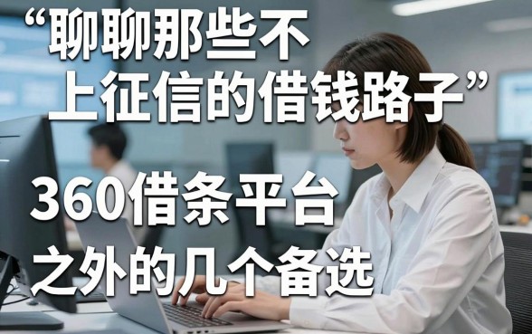 聊聊那些不上征信的借钱路子，360借条平台之外的几个备选