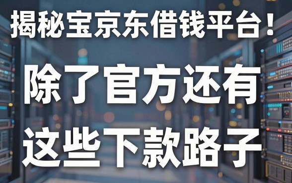 揭秘淘宝京东借钱平台：除了官方还有这些下款路子