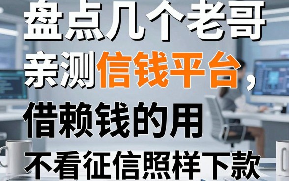 盘点几个老哥亲测信赖的借钱平台，急用钱不看征信照样下款