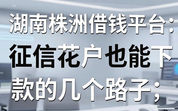 湖南株洲借钱平台实测分享：征信花户也能下款的几个路子