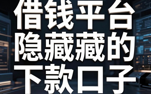 揭秘借钱平台影子银行:深挖几个隐藏的下款口子
