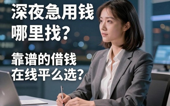 深夜急用钱哪里找？靠谱的借钱在线平台怎么选？看完这篇不再踩坑