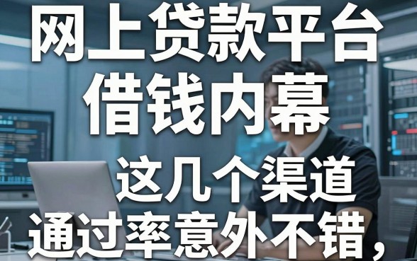 揭秘网上贷款平台借钱内幕，这几个渠道通过率意外不错