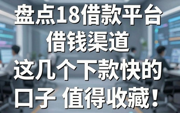盘点18借款平台借钱渠道，这几个下款快的口子值得收藏
