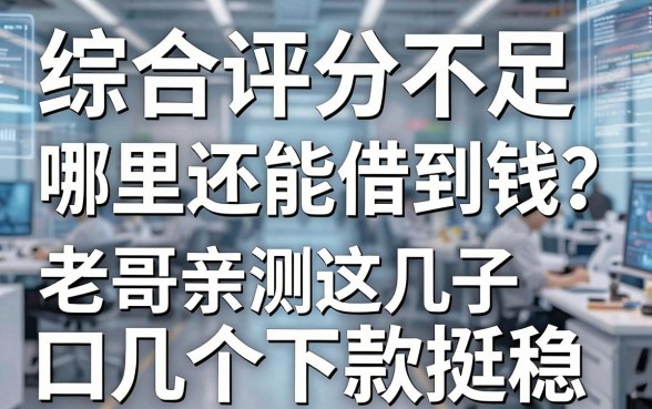 综合评分不足哪里还能借到钱？老哥亲测这几个口子下款挺稳
