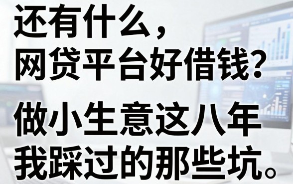 还有什么网贷平台好借钱？做小生意这八年我踩过的那些坑
