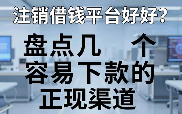 注销借钱平台好吗？盘点几个容易下款的正规渠道