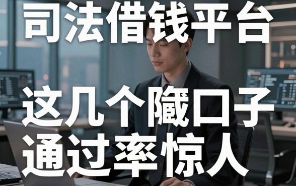 揭秘司法借钱平台：这几个隐藏口子通过率惊人