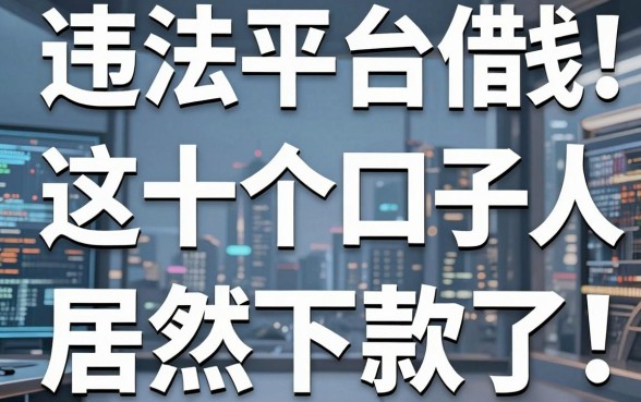 揭秘在违法平台借钱：这十个口子有人居然下款了