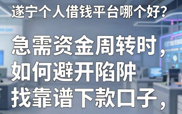 遂宁个人借钱平台哪个好？急需资金周转时，如何避开陷阱找到靠谱下款口子？