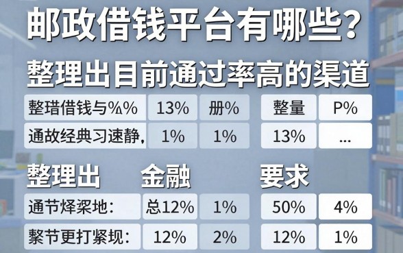 邮政借钱平台有哪些？整理出目前通过率高的渠道