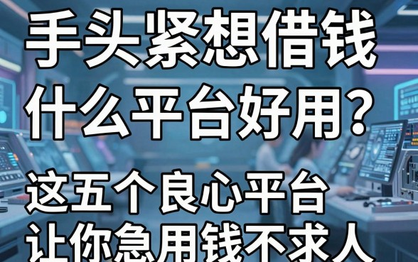手头紧想借钱什么平台好用？告别套路，这五个良心平台让你急用钱不求人