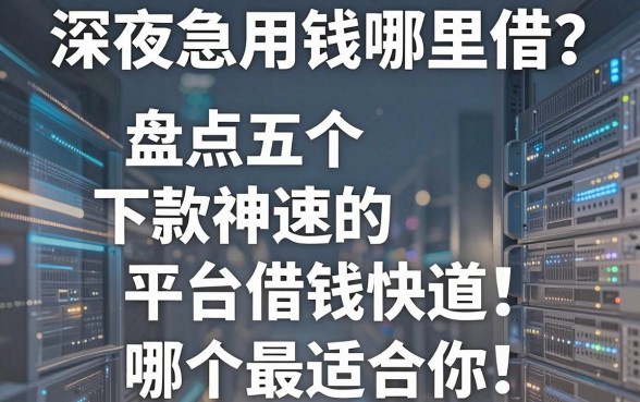 深夜急用钱哪里借？盘点五个下款神速的平台借钱快渠道，哪个最适合你？