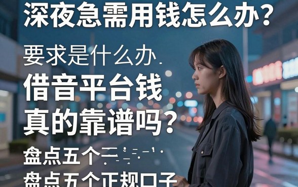深夜急需用钱怎么办？语音平台借钱真的靠谱吗？盘点五个正规口子