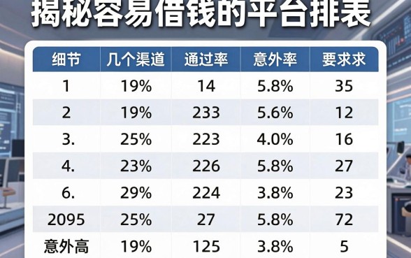 揭秘容易借钱的平台排名表，这几个渠道通过率意外高