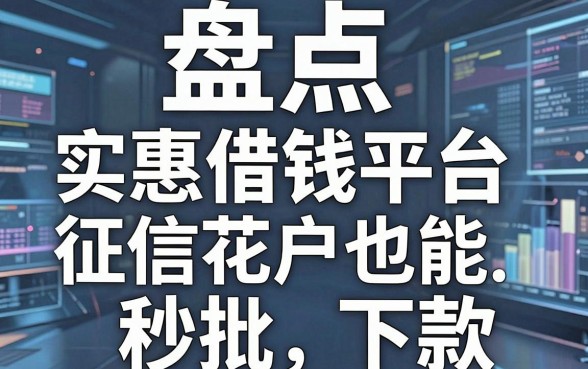 盘点五个最实惠借钱平台，征信花户也能秒批下款