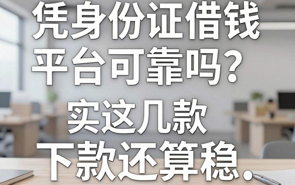 揭秘凭身份证借钱平台可靠吗？实测这几款下款还算稳