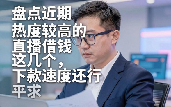 盘点近期热度较高的直播借钱平台，这几个下款速度还行