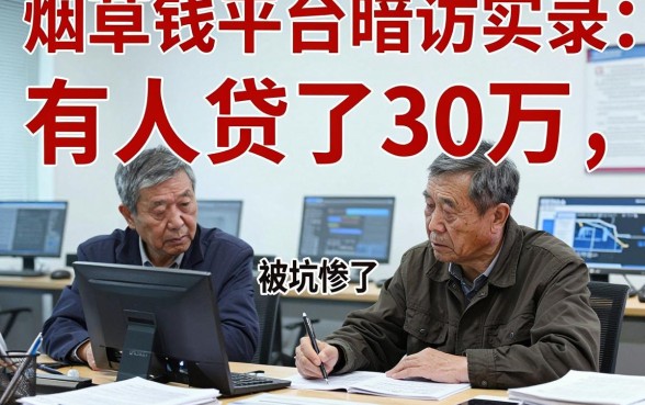 烟草借钱平台暗访实录：有人贷了30万，有人被坑惨了