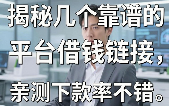 揭秘几个靠谱的平台借钱链接，亲测下款率不错