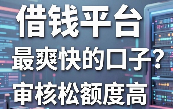 盘点几个借钱平台最爽快的口子，审核松额度高