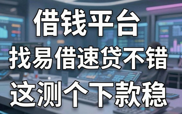 揭秘借钱平台找易借速贷不错，亲测这几个下款稳