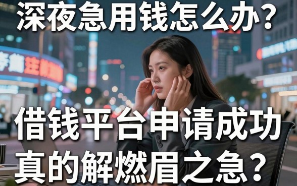 深夜急用钱怎么办？借钱平台申请成功真的能解燃眉之急吗？揭秘背后不为人知的避坑指南