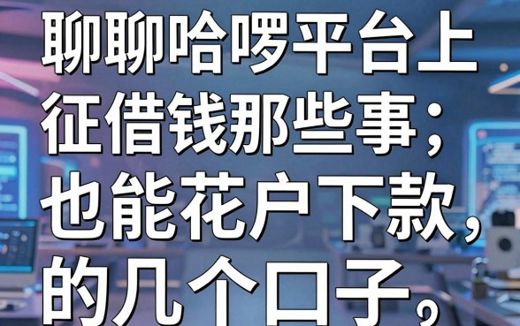 聊聊哈啰平台上借钱那些事：征信花户也能下款的几个口子