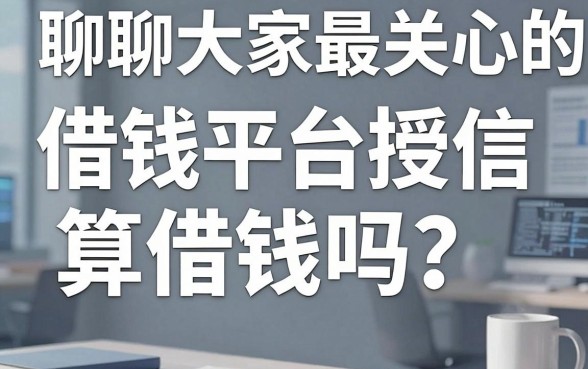 聊聊大家最关心的：借钱平台授信算借钱吗？分享几个不查征信的好口子