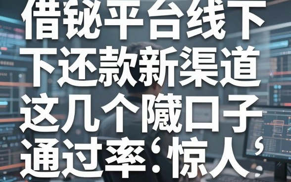 揭秘借钱平台线下还款新渠道，这几个隐藏口子通过率惊人
