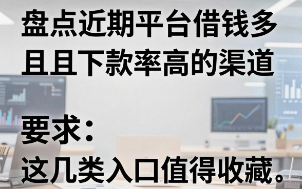 盘点近期平台借钱多且下款率高的渠道，这几类入口值得收藏