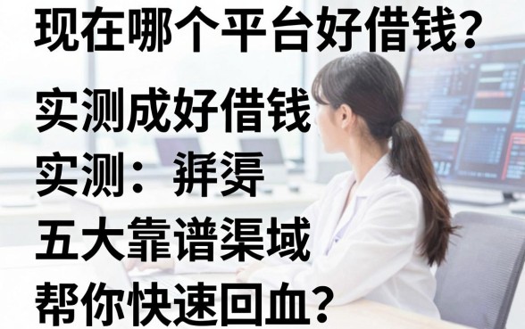现在哪个平台好借钱？实测五大靠谱渠道帮你快速回血