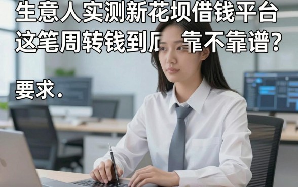 生意人实测新花坝借钱平台，这笔周转钱到底靠不靠谱？