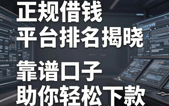 正规借钱平台排名揭晓，五个靠谱口子助你轻松下款