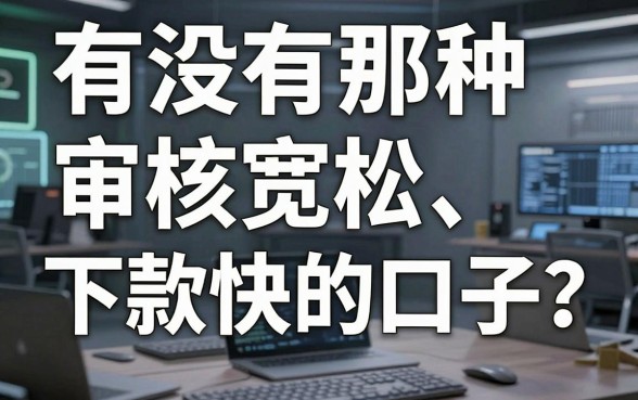 有没有那种审核宽松、下款快的口子？求老哥们推荐几个靠谱的新平台