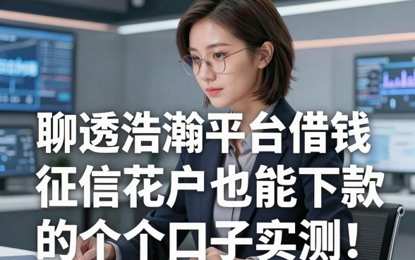 聊透浩瀚平台借钱那些事儿：征信花户也能下款的5个口子实测