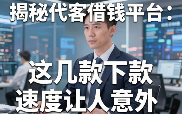 揭秘代客借钱平台：这几款下款速度让人意外